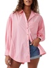 womens collared 100% cotton button-down top