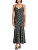 womens floral print polyester maxi dress