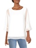 womens layered dressy blouse