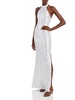 womens sequined halter evening dress