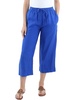 womens linen pull on straight leg pants