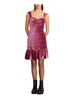 womens velvet knee sheath dress