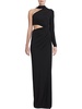 joanna womens one shoulder cut-out evening dress