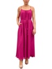 womens belted chiffon maxi dress