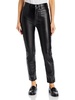 sonya womens vegan leather shimmer skinny pants