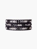 women's 3 wrapped bracelet in black mix