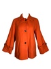 women double faced wool coat in persimmon