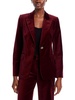 ramsey womens velvet suit separate one-button blazer