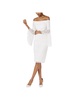 womens embellished off-the-shoulder cocktail dress