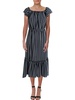 womens striped hi-low maxi dress