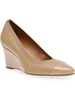 womens faux leather wedge pumps