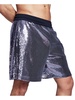 mens sequined knee length casual shorts