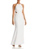 womens halter cut-out evening dress