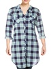 plus piper womens plaid button front tunic top