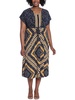 plus womens jersey printed maxi dress