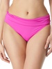 women's classic solid fold-over high-waist bikini bottom