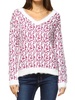 women's leopard sweater in fuchsia