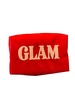 women's joy "glam" zip pouch bag in red