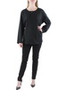 plus womens round neck long sleeve full zip sweater