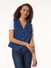 city denim vest, shore wash