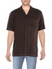 riviera mens crinkled short sleeve button-down shirt