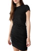 womens mini ruched shirtdress