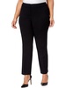 plus womens solid stretch straight leg pants