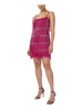 womens beaded fringe shift dress