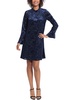 plus womens velvet mini fit & flare dress