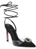 adrian womens leather metallic slingback heels