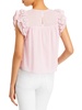 womens pleated front ruffled pullover top