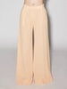 pleat front wide leg pants in peach