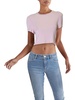 womens ribbed baby tee crop top