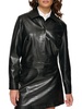 womens cropped faux leather motorcycle jacket