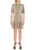 tyanna womens collar mini shirtdress