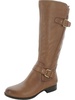 jean womens leather casual knee-high boots