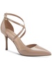 valencia womens faux suede ankle strap pumps