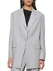 womens linen business two-button blazer