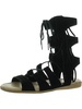 milos womens faux leather open toe gladiator sandals