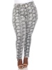 plus womens mid rise snake print straight leg pants