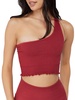 womens ribbed one shoulder crop top