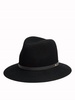 women's floppy brim fedora hat in black