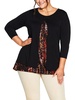 plus womens layered printed tunic top