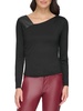 womens asymmetrical long sleeve blouse