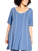 plus womens casual day to night tunic top