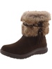 everett womens leather faux fur mid-calf boots