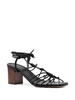 leyna mid heel sandal in noir black