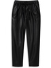 mens faux leather high rise trouser pants