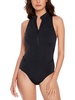 scuba coco  womens zipper underwire one-piece swimsuit