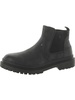 mens faux leather chelsea boots